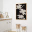 Impression sur toile encadrée de chambre à coucher noire et blanche-109881719-109881720