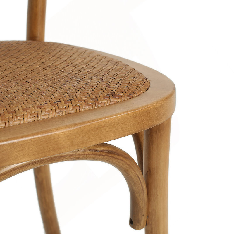 Chaises de salle à manger brun clair (ensemble de 2), Marron clair