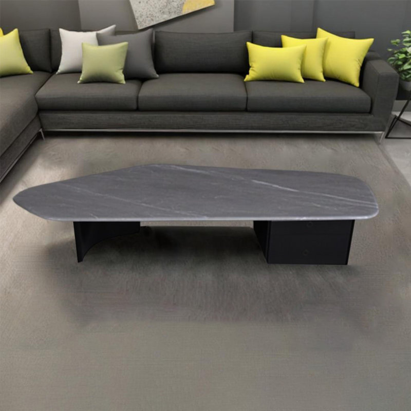 Table basse irrégulière, H 13,78 po x L 55,12 po x P 23,62 po, Gris