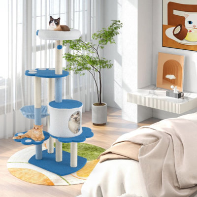 Grand arbre à chat moderne pour chats d'intérieur