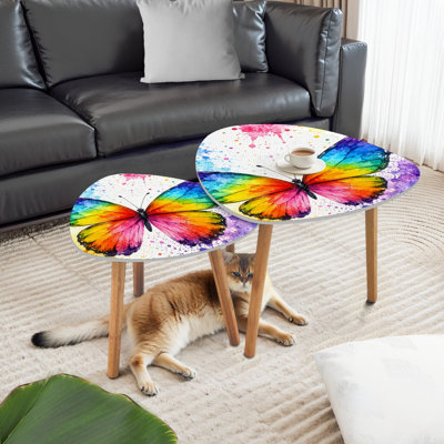 Ensemble de 2 tables basses gigognes Triangle