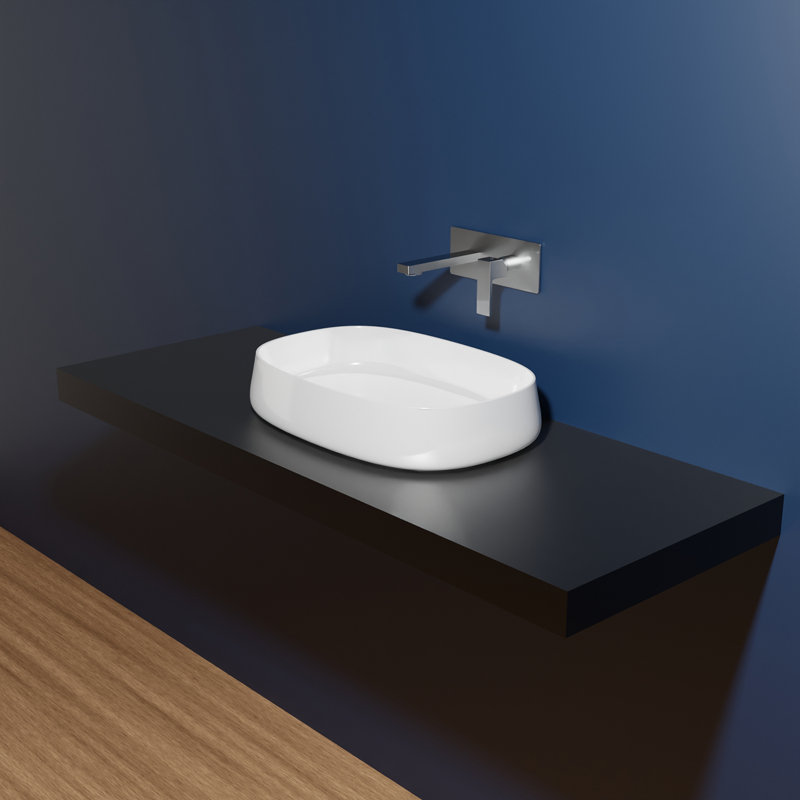 Mood 24.4'' L Bathroom Sink, Glossy White
