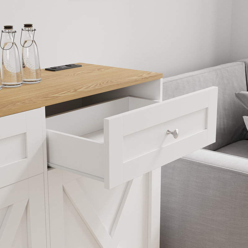 39,4 po Lsland avec armoire à poubelle, étagère à épices