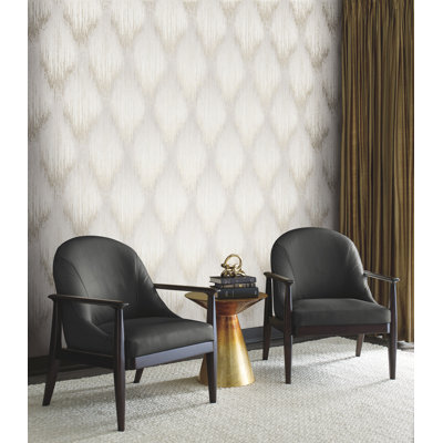 Papier peint ikat métallique Starfall Dove