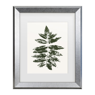 Bolog Kubistika Oak Leaf Print Matted Framed Art