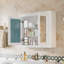 Armoire de rangement murale pour salle de bain, armoire de toilette avec miroir et 2 tablettes réglables-933145912
