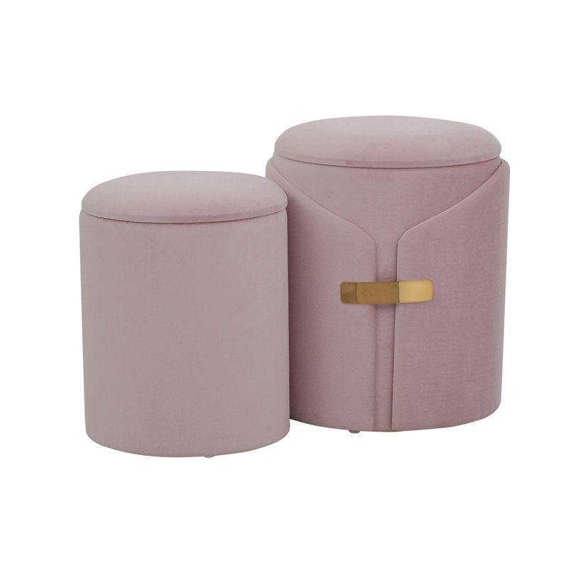 Ensemble de repose-pieds gigognes Dahlia, Rose
