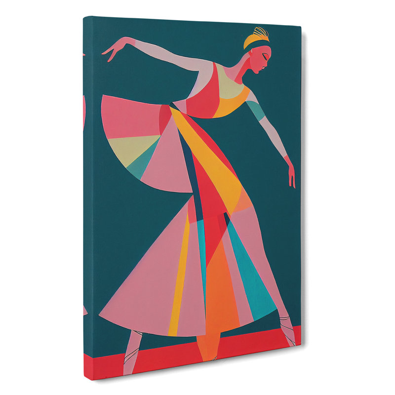 Pop Art Ballerina No.4 - Wrapped Canvas, 50cm H x 35cm W x 3cm D
