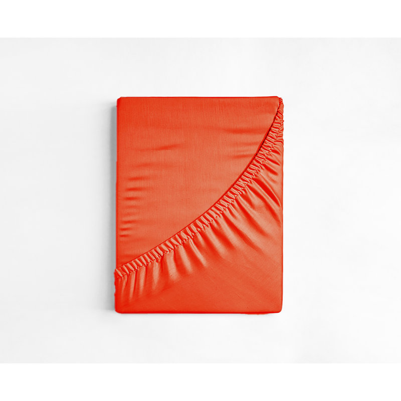 6 Piece Rayon Guest Room Sheet Set Case Pack, Autumn Orange, Full Sheet Set + 1 Fitted Sheet + 4 Pillowcases