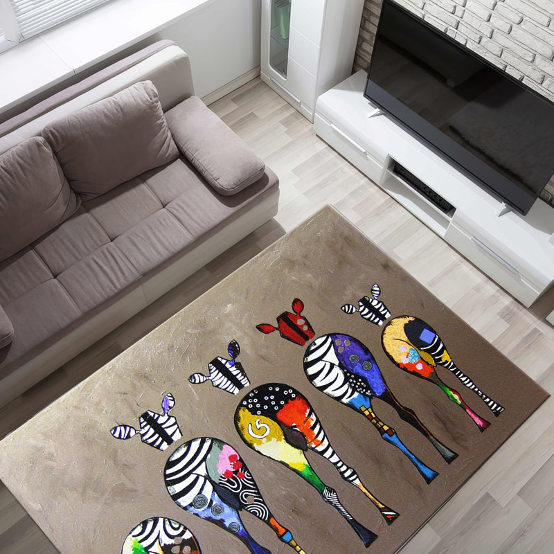 Non-Woven Soft Type Printed Rug with an Intricate Floral Design Perfect for Adding a Touch of Elegance to Any Room Decor