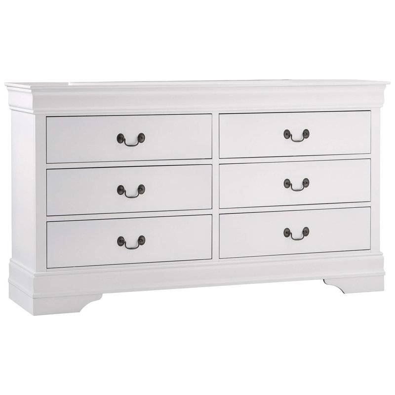 Commode blanche traditionnelle de style Louis Phillippe, Blanc