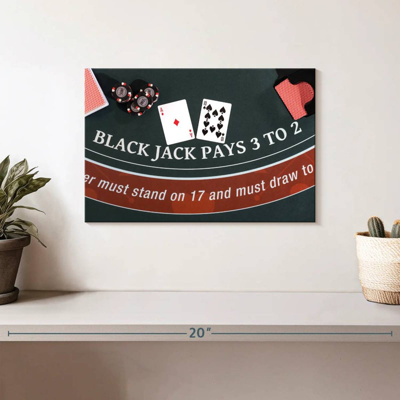 Senne Blackjack Ace And Ten, 8" H x 12" W