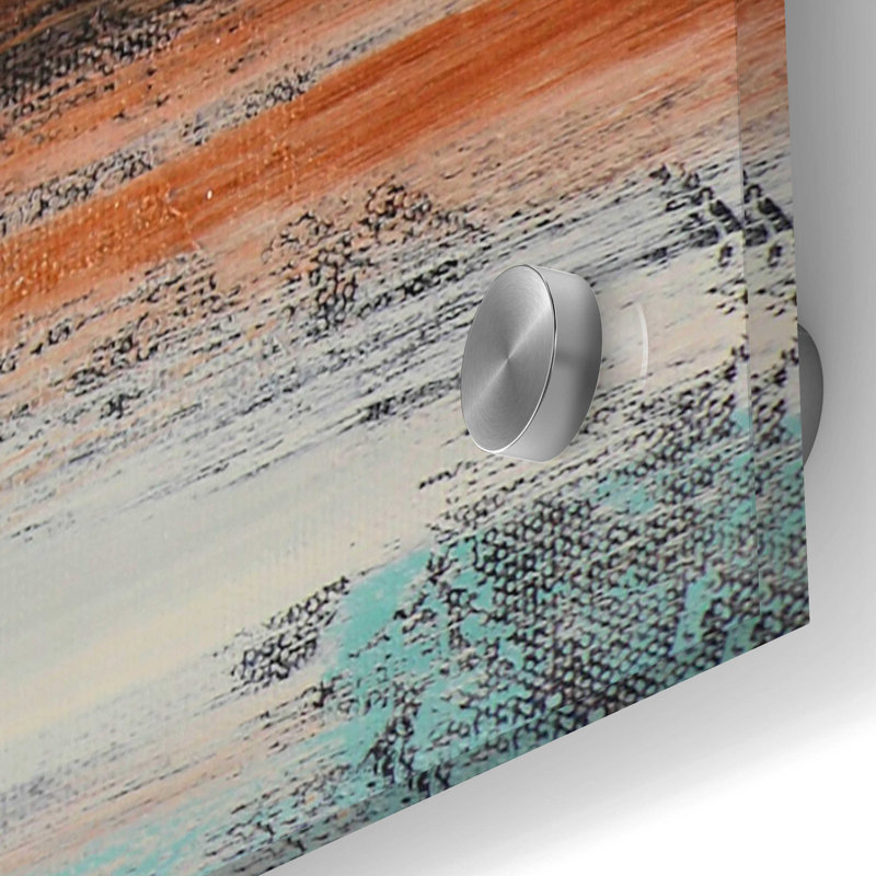 «Warm Sunset» par - Peinture sans cadre, H 36 po x l 36 po x P 0,2 po