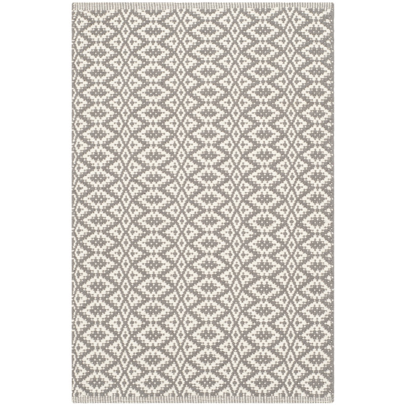 Aliete Hand Woven Cotton Ikat Rug, Rectangle 3' x 5'