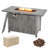 Metal, Stainless Steel Propane Smokeless Fire Pit Table with Hidden Fuel Tank-528224115-528224113