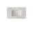 37'' W X 22'' D Acrylic Vanity Top Drop-in Countertop Single Sink White Bathroom Top with Pre-drilled Faucet Hole & Center Drain