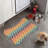Retro Chic Rainbow - 1 Piece Bone Shape Feeding Mat