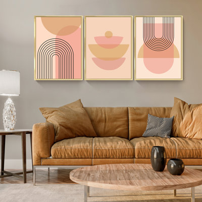 Ensemble de 3 reproductions de photos sur toiles