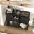 Entryway Table with 2 Drawers, 42" Vintage Console Table with Storage Shelf and 2 Doors, Farmhouse Buffet Sideboard Cabinet for Hallway, Living Room, Entryway-1440968402