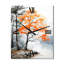 Horloge murale orange et grise forêt d'automne Elegance I-99632907