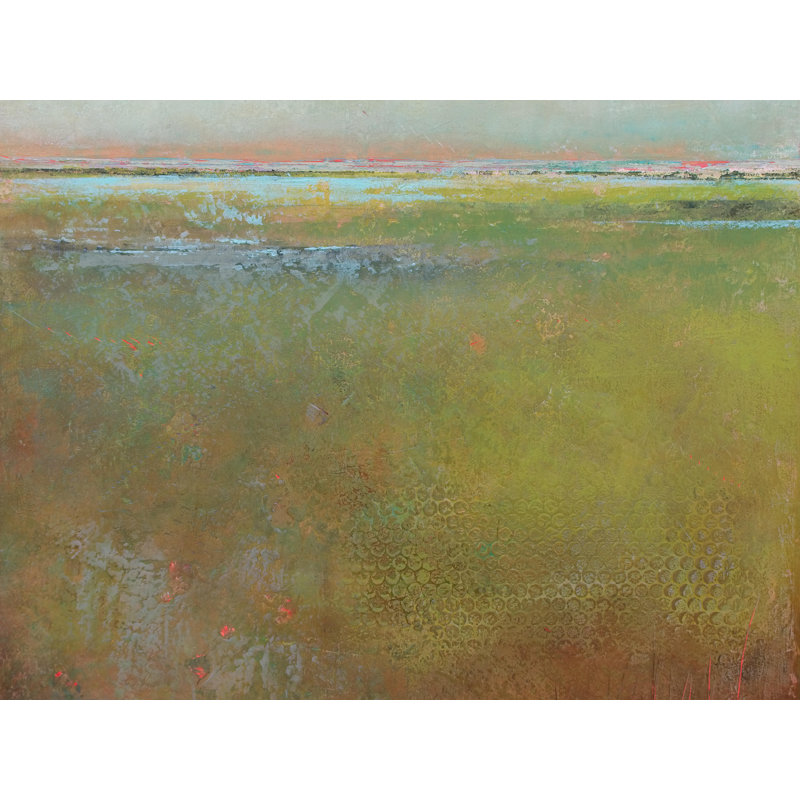 «Silent Spring» par Victoria Primicias - Peinture, Papier avec cadre noir, H 17,25 po x l 21,25 po
