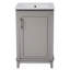 Petit meuble-lavabo moderne de 20 pouces avec lavabo en céramique - 20 * 15,5 * 33,3 pouces-1649766076