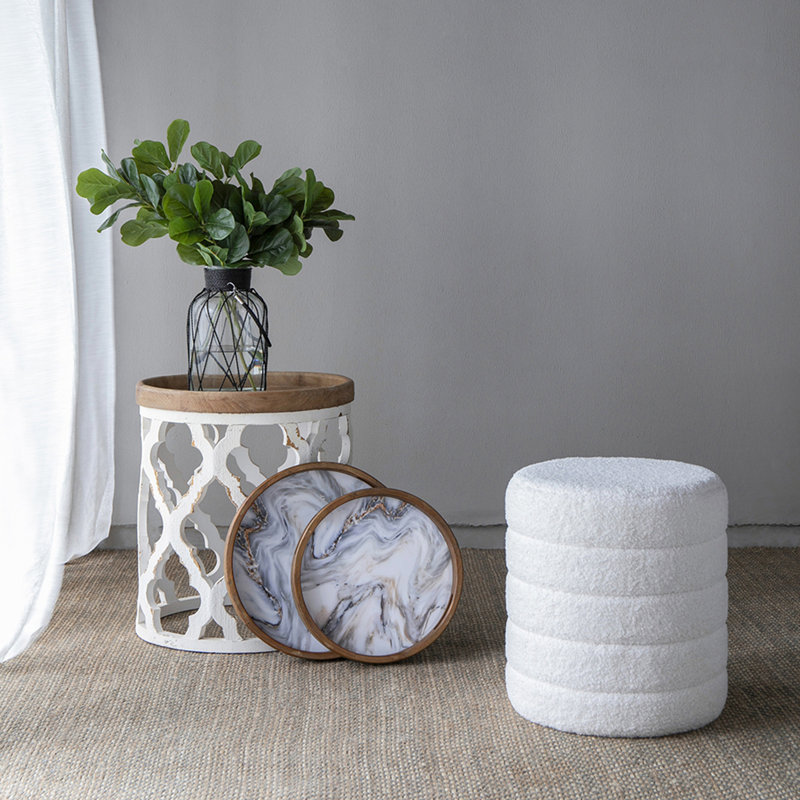Collection Home Decor (comprend une plante artificielle, un vase, des plateaux, un tabouret et une table d'appoint)