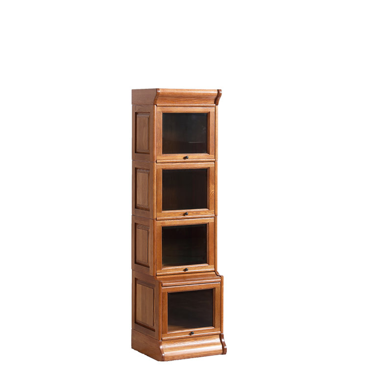 Schwartz 67.5'' H x 18'' W Solid Wood Standard Bookcase, Brown