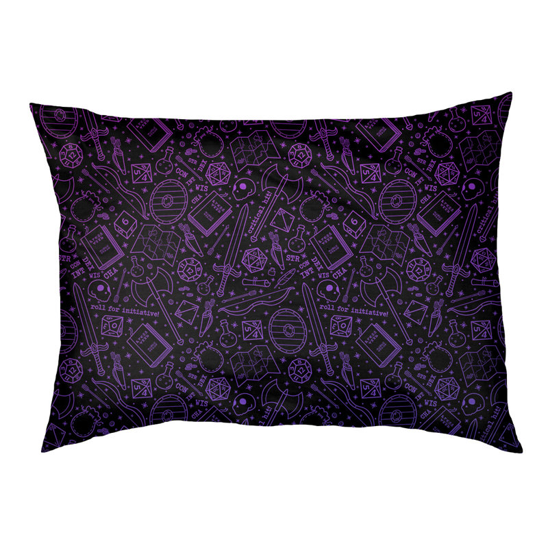 Coussin Byrge, Noir / bleu, Moyen (l 30 po x P 20 po x H 10 po)