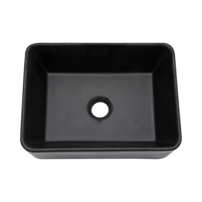 APRESSHUI 12'' Ceramic Rectangular Bathroom Sink