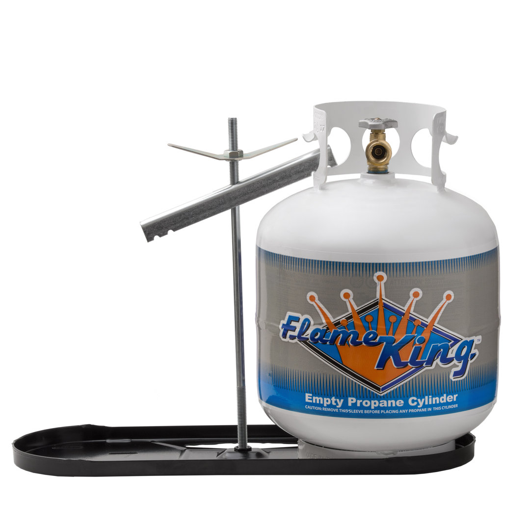 Flame King Dual RV Propane Tank Cylinder Rack for RVs and Trailers for 20LB Tanks (Sold Separately) Flame King