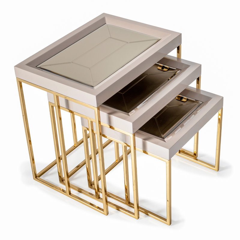 Carmela Glass Nesting End Table