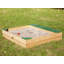 AXI 115cm x 21.8cm Solid Wood Sandbox with Cover