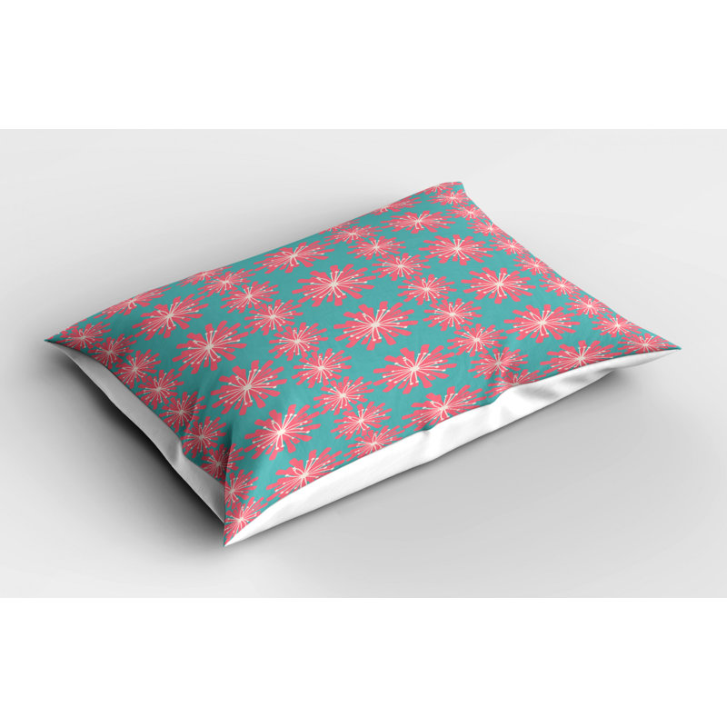 Flowers Polyester Floral Sham Set, King