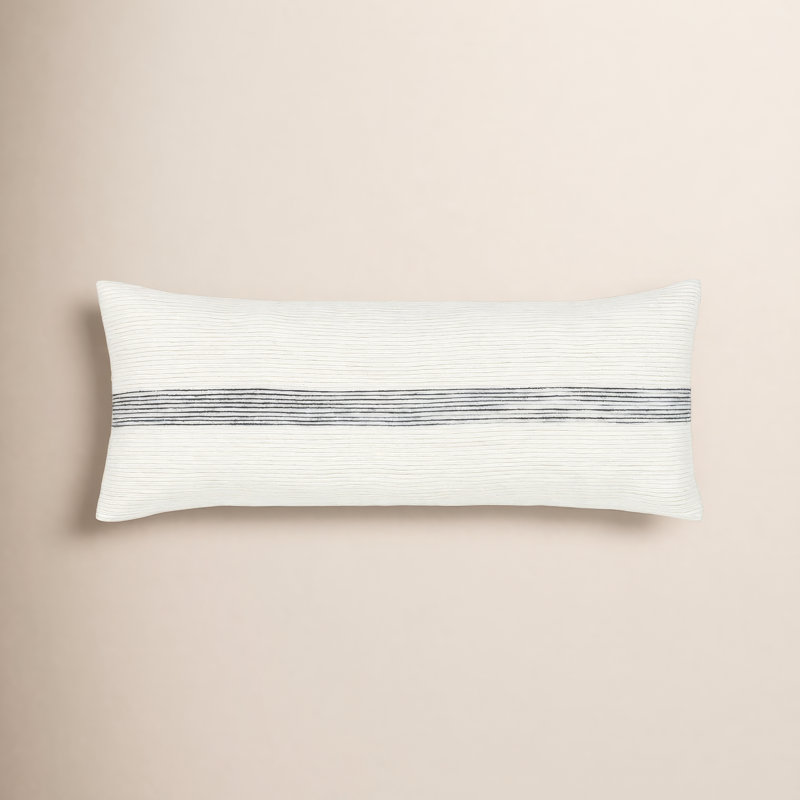 Housse de coussin rectangulaire en coton Cason, Housse de coussin seulement - sans coussin