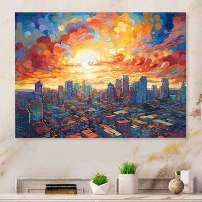 Orange And Blue Los Angeles Views " Orange and Blue Los Angeles Views " Print