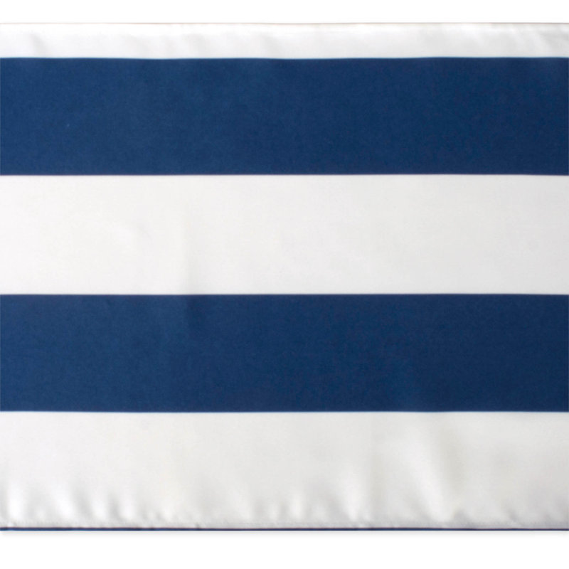 Risa Stripe Outdoor Table Runner, Nautical Blue, 108" L x 14" W