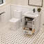 Meuble-lavabo simple 24 po avec plateau en quartz blanc Rooh-101808823-101808826