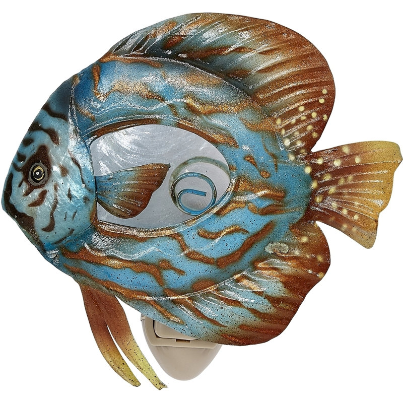 Discus Fish Capiz Shell LED Night Light