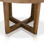 Ensemble de salle à manger rond Jennifer 5 pièces en bois massif avec motif soleil