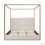 Lit à baldaquin en métal avec tête de lit tapissier haute et quatre affiches, aucun sommier nécessaire-99547653-99547656