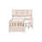 Multifunctional Wood Platform Bed with Bookshelf at the Head of the Bed, Built-in Desk and Matching Chair,