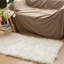 Dwayne Retangular Super Soft Shaggy Handmade White Rug-40304388