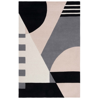 Tapis rose / ivoire