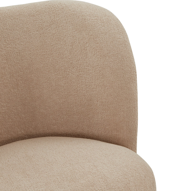 Fauteuil d'appoint Rodolfo, Tissu bouclé avoine