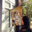 Chat en feuilles d'automne-112700463