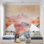 Murale douce paysage de montagne pastel-1343619208