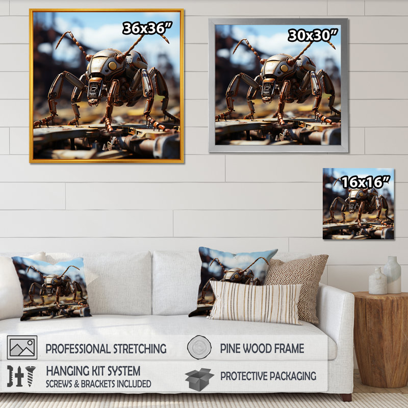 Impression sur toile Industrial Ant, H 36 po x l 36 po x P 1,5 po, Toile tendue