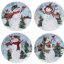 Ensemble de 4 bonhommes de neige certifiés International Watercolor