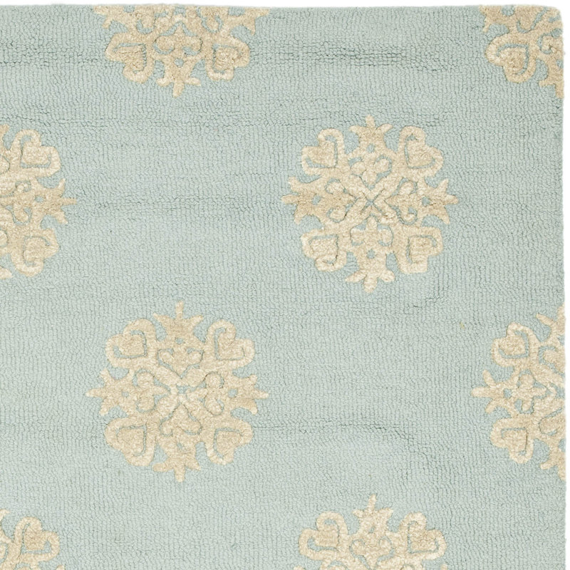 Candelo Hand Tufted Wool Abstract Rug, Square 6'